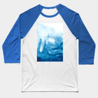 blue abstract watercolor painting Baseball T-Shirt